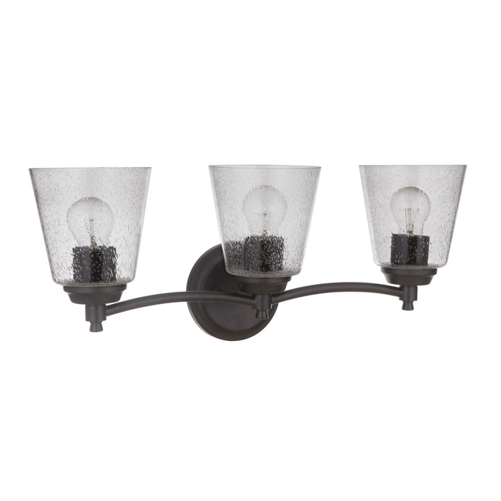 3 Light Vanity in Flat Black by Craftmade