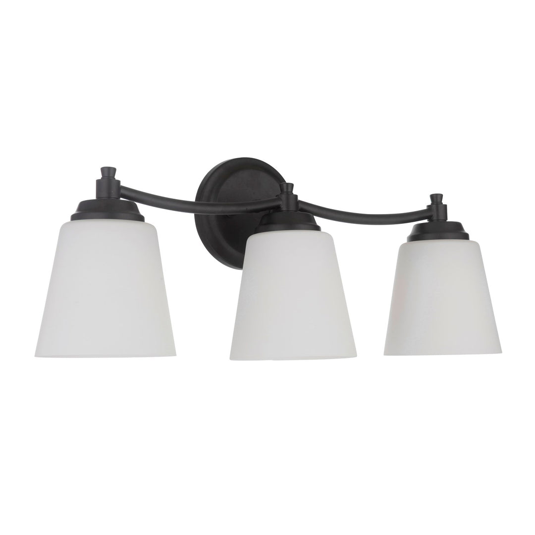 3 Light Vanity in Flat Black