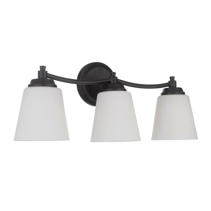 3 Light Vanity in Flat Black