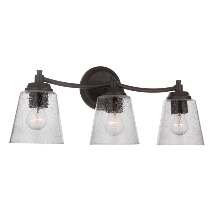 3 Light Vanity in Flat Black