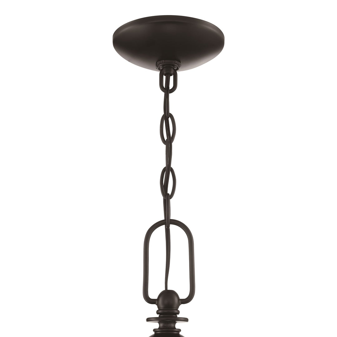 5 Light Chandelier in Flat Black (Clear Glass)