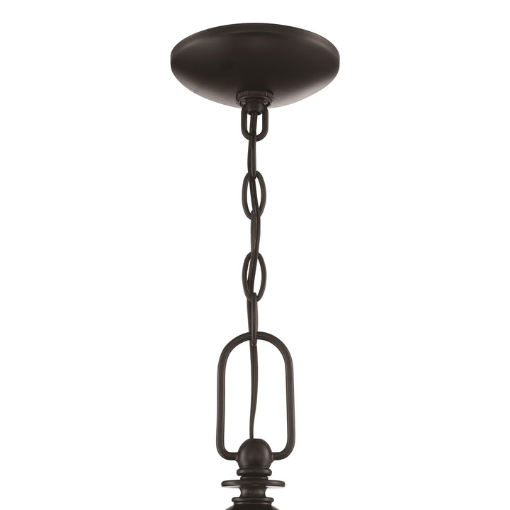 5 Light Chandelier in Flat Black (Clear Glass)