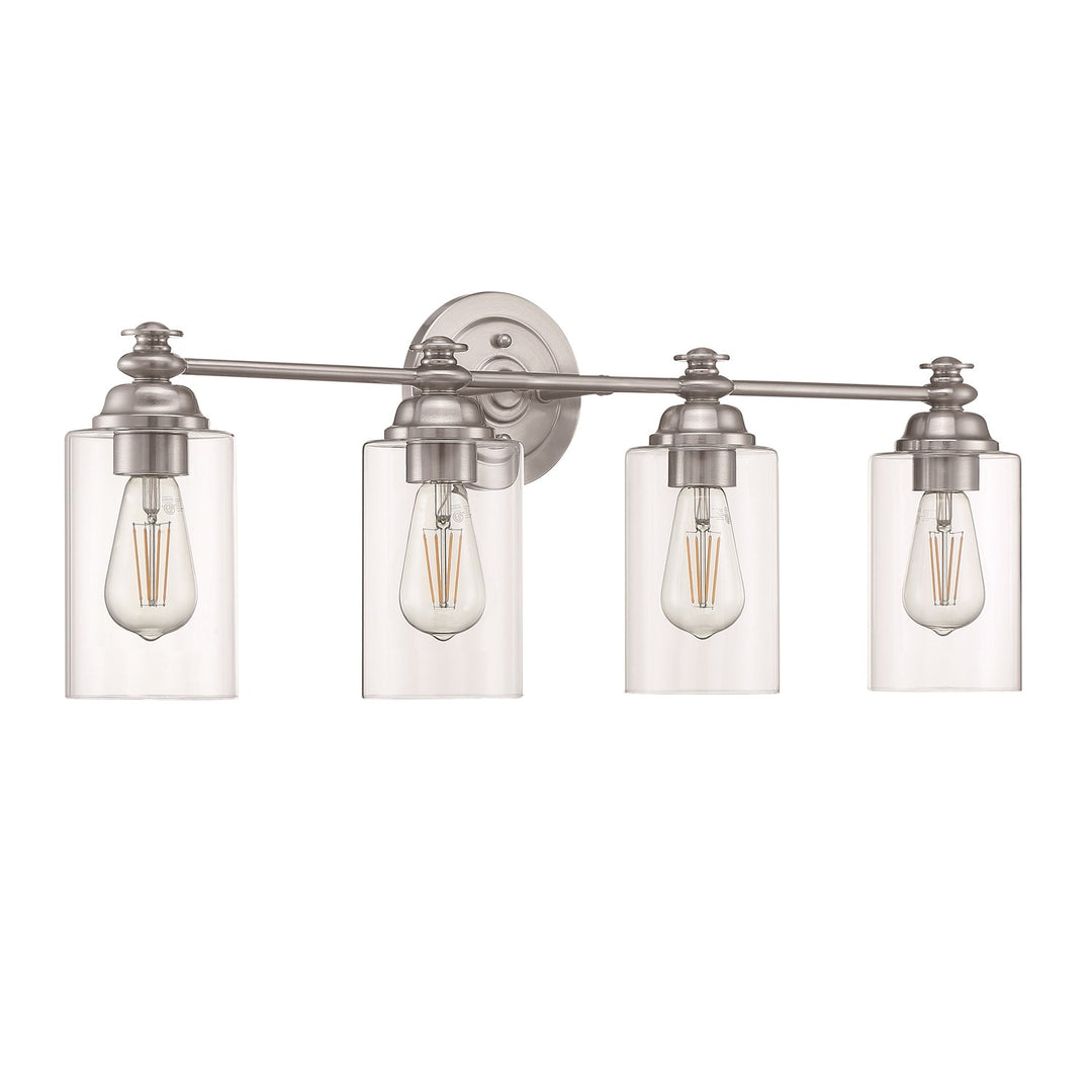 4 Light Vanity in Brushed Polished Nickel (Clear Glass) by Craftmade