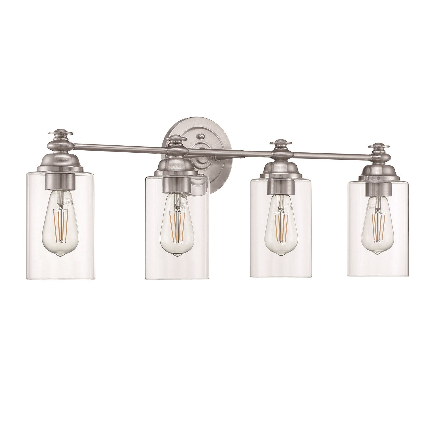 4 Light Vanity in Brushed Polished Nickel (Clear Glass) by Craftmade