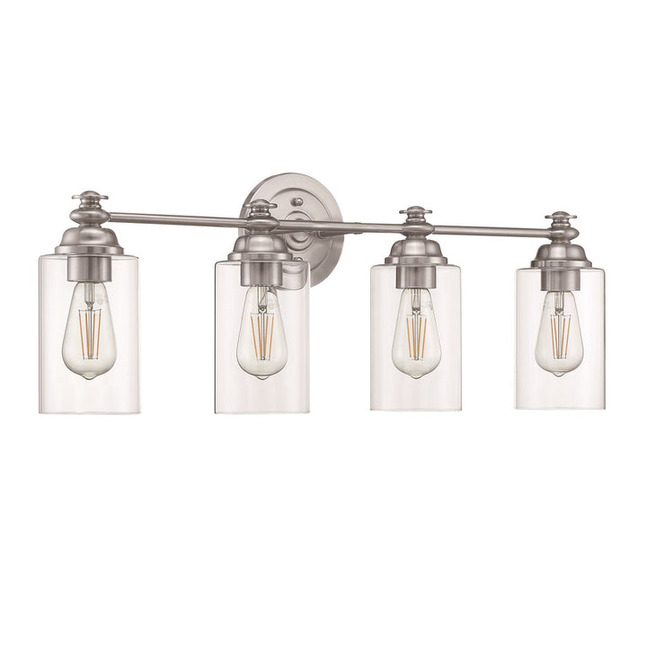 4 Light Vanity in Brushed Polished Nickel (Clear Glass) by Craftmade