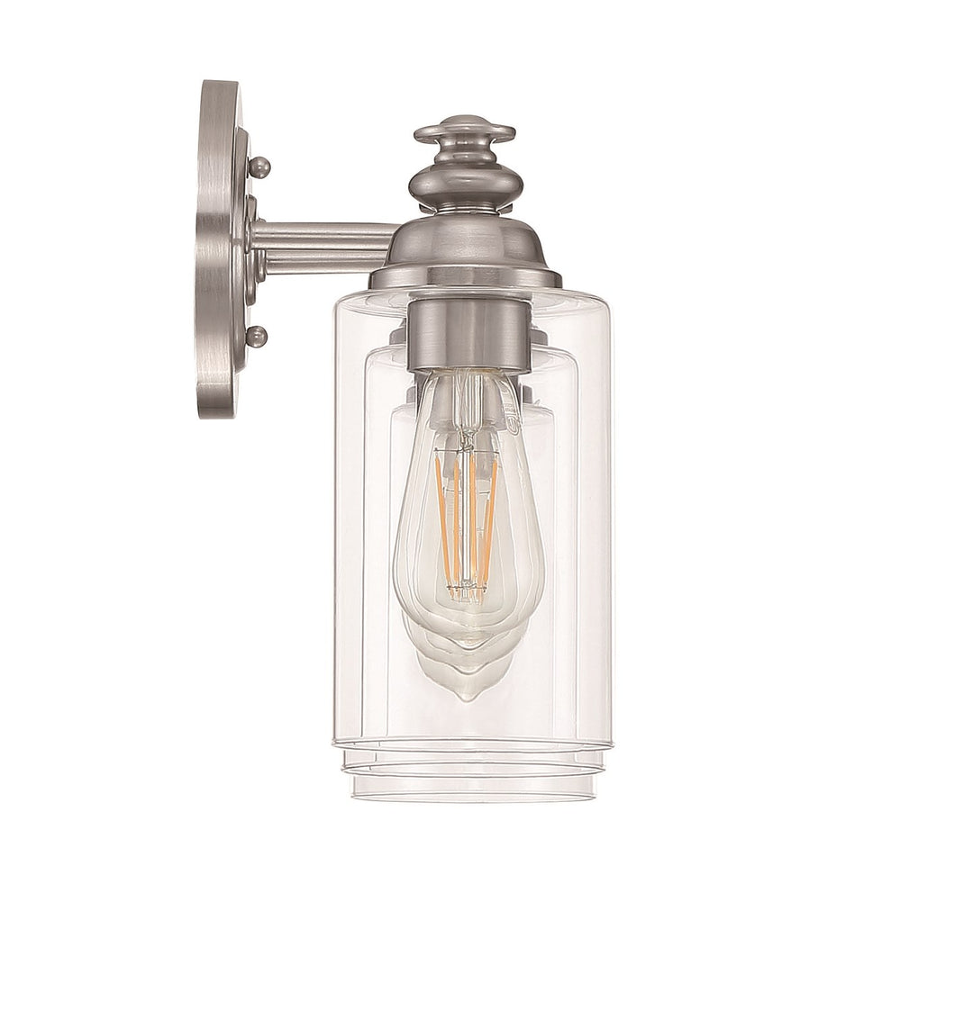 3 Light Vanity in Brushed Polished Nickel (Clear Glass)