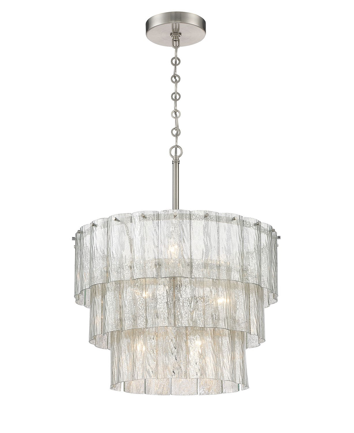 9 Light Pendant in Brushed Polished Nickel
