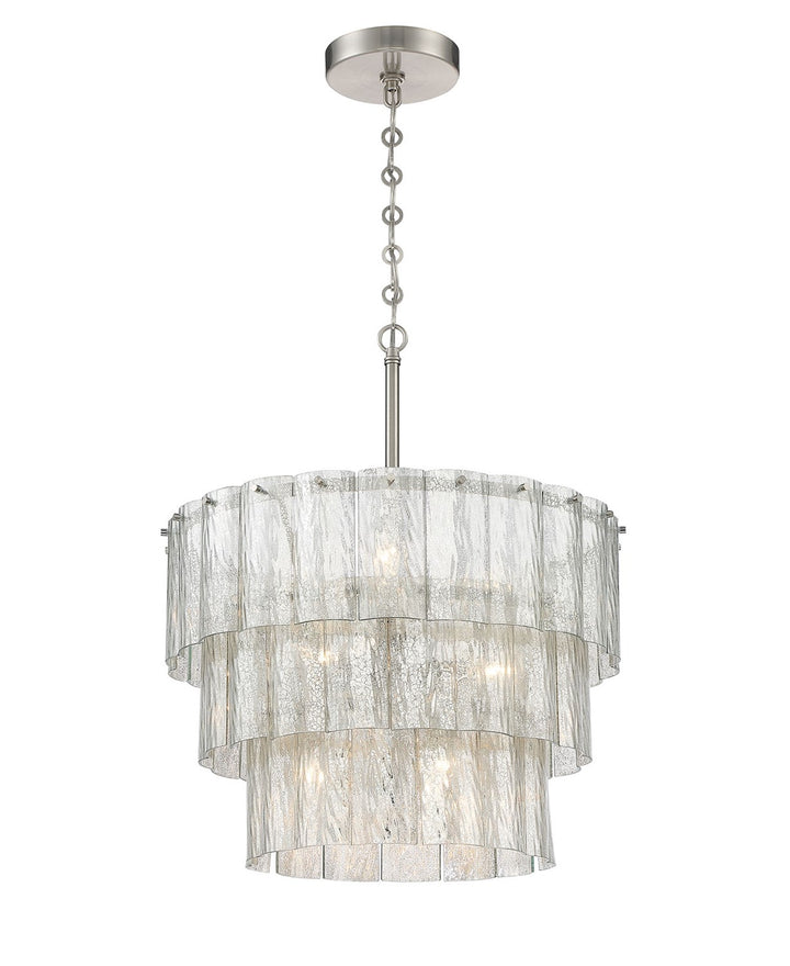 9 Light Pendant in Brushed Polished Nickel