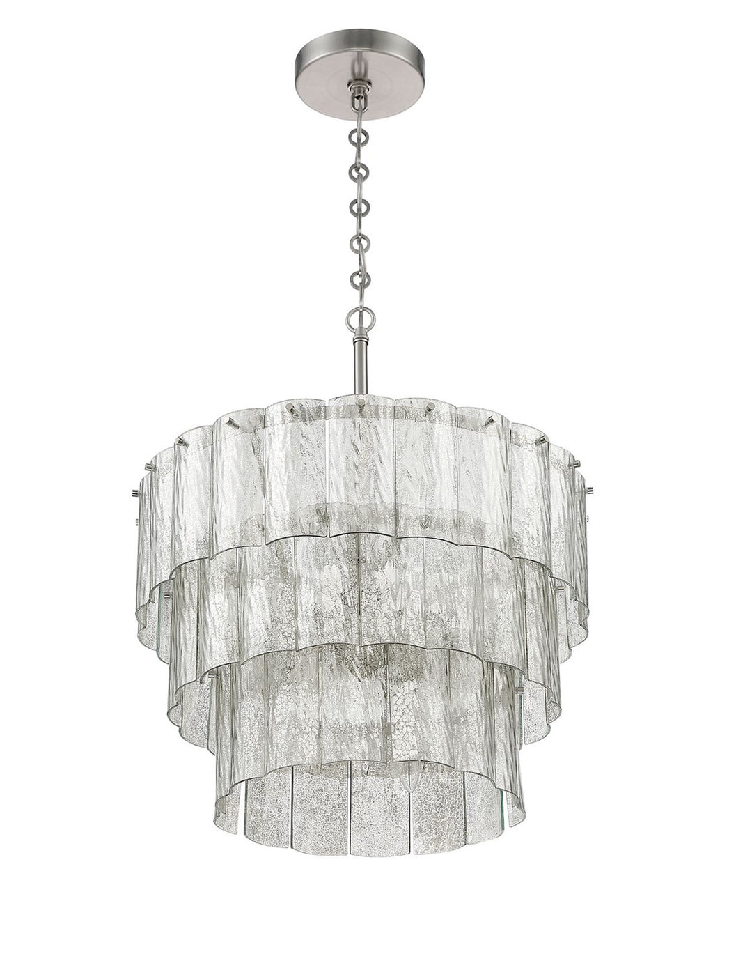 9 Light Pendant in Brushed Polished Nickel