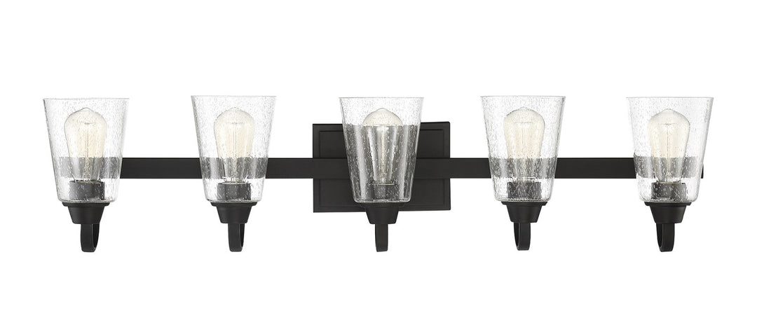 5 Light Vanity in Espresso (Clear Seeded Glass) by Craftmade