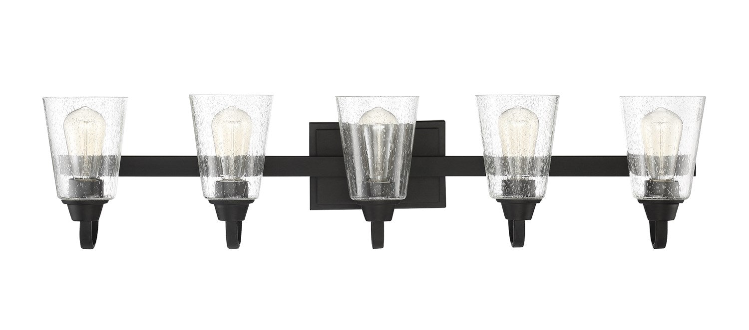 5 Light Vanity in Espresso (Clear Seeded Glass) by Craftmade