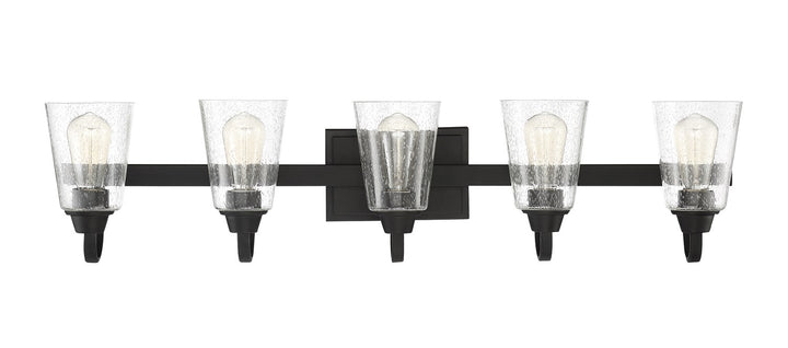 5 Light Vanity in Espresso (Clear Seeded Glass) by Craftmade