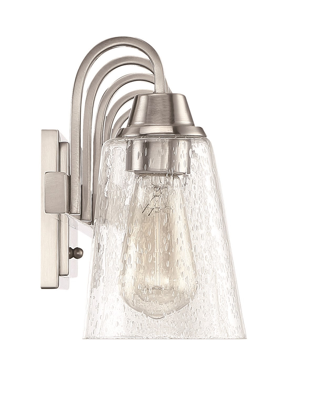5 Light Vanity in Brushed Polished Nickel (Clear Seeded Glass)