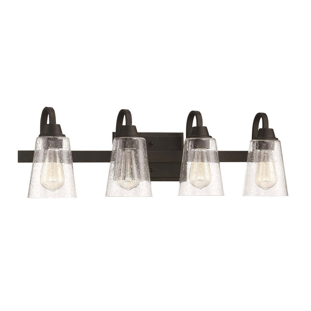 4 Light Vanity in Espresso (Clear Seeded Glass) by Craftmade