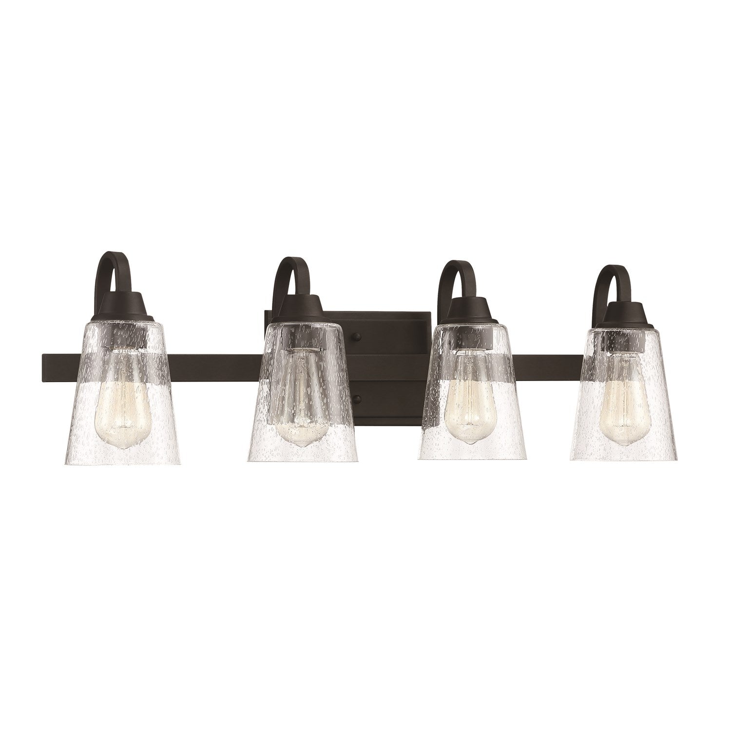 4 Light Vanity in Espresso (Clear Seeded Glass) by Craftmade