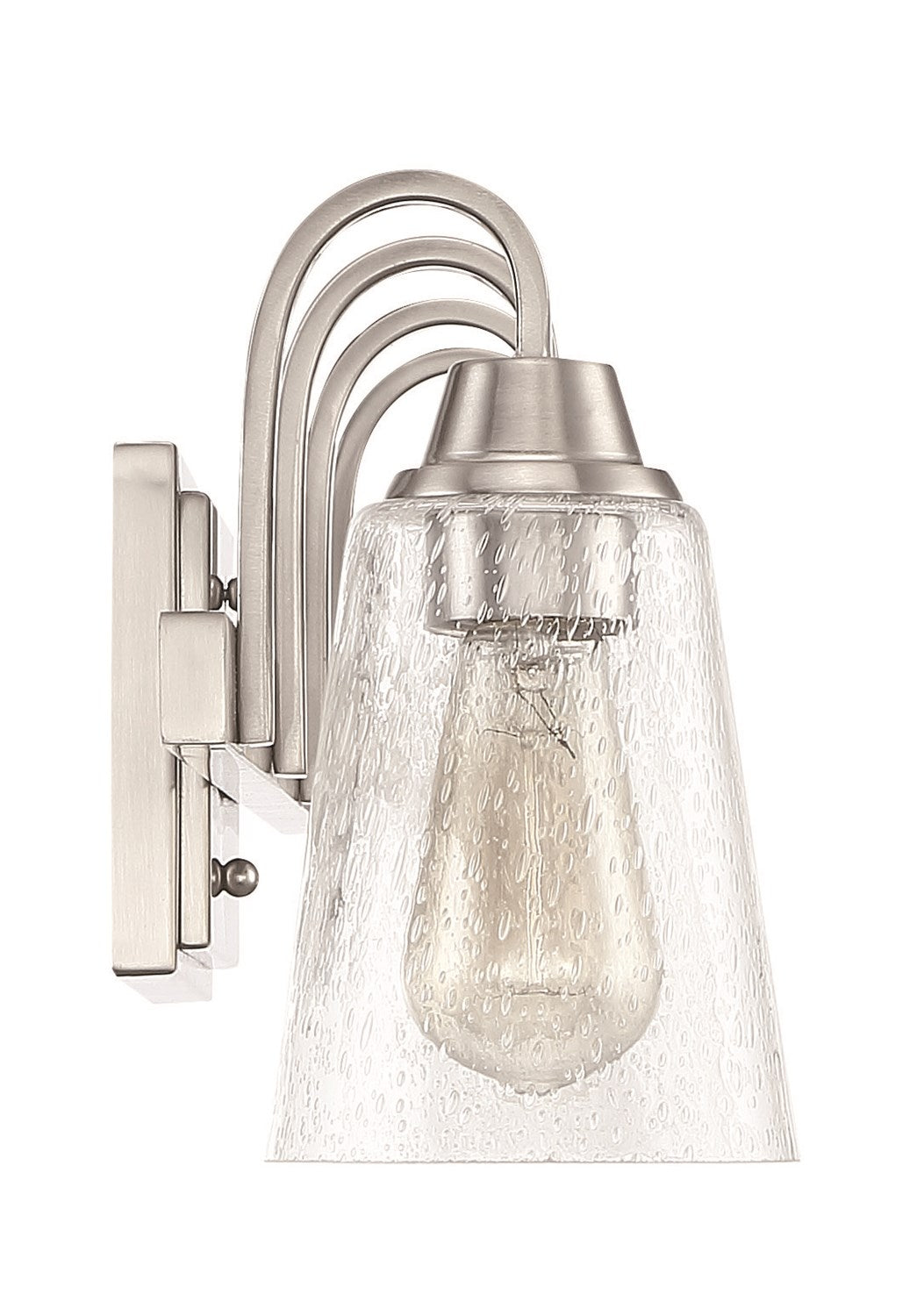 4 Light Vanity in Brushed Polished Nickel (Clear Seeded Glass)