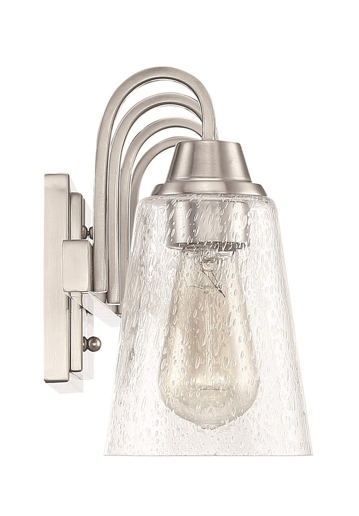 4 Light Vanity in Brushed Polished Nickel (Clear Seeded Glass)