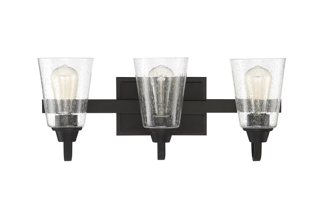 3 Light Vanity in Espresso (Clear Seeded Glass) by Craftmade