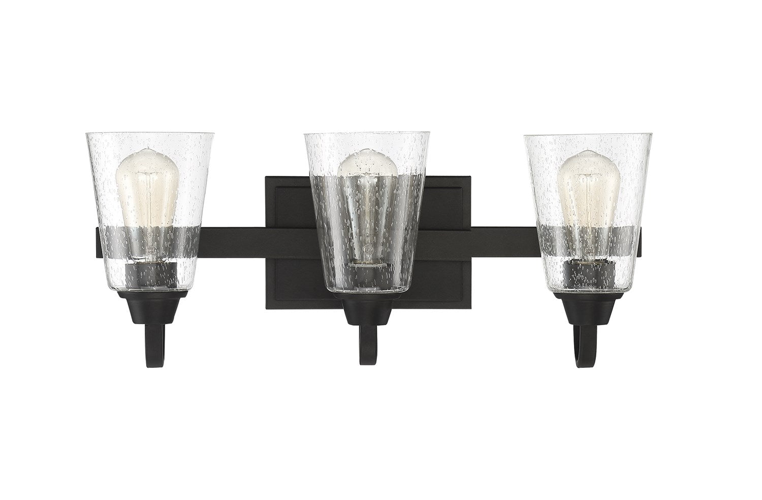 3 Light Vanity in Espresso (Clear Seeded Glass) by Craftmade