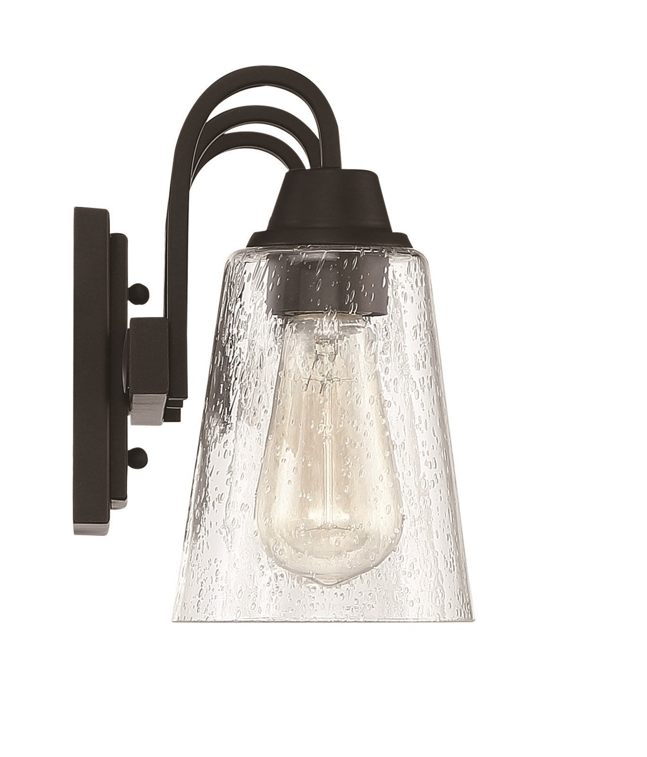 3 Light Vanity in Espresso (Clear Seeded Glass)