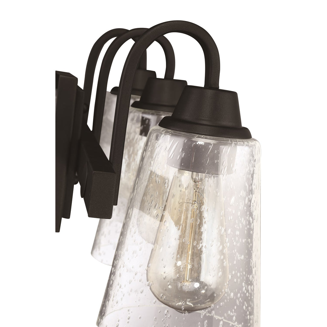3 Light Vanity in Espresso (Clear Seeded Glass)