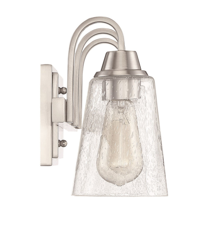 3 Light Vanity in Brushed Polished Nickel (Clear Seeded Glass)