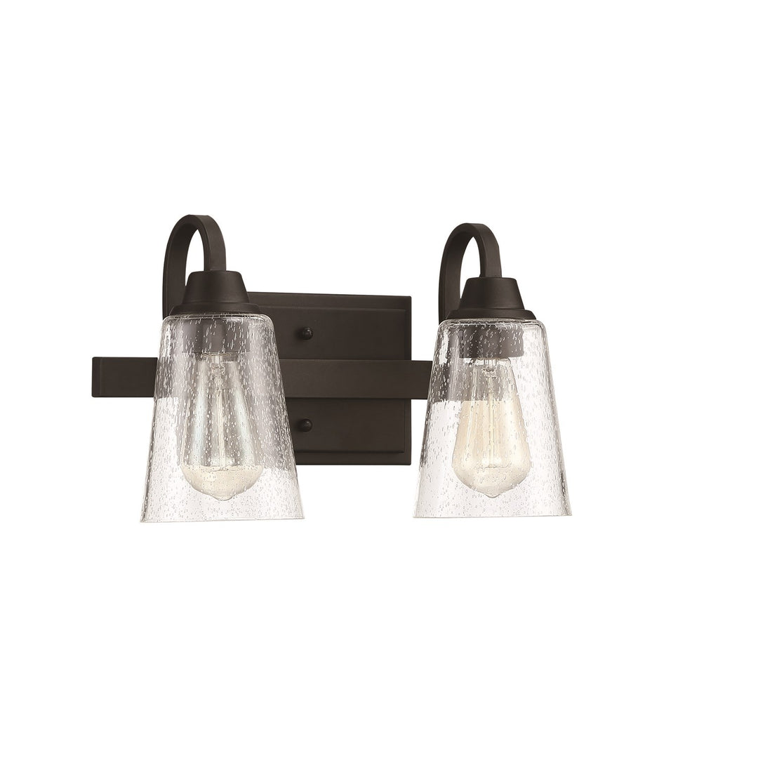 2 Light Vanity in Espresso (Clear Seeded Glass) by Craftmade