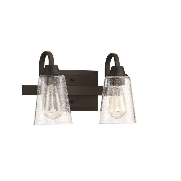 2 Light Vanity in Espresso (Clear Seeded Glass) by Craftmade