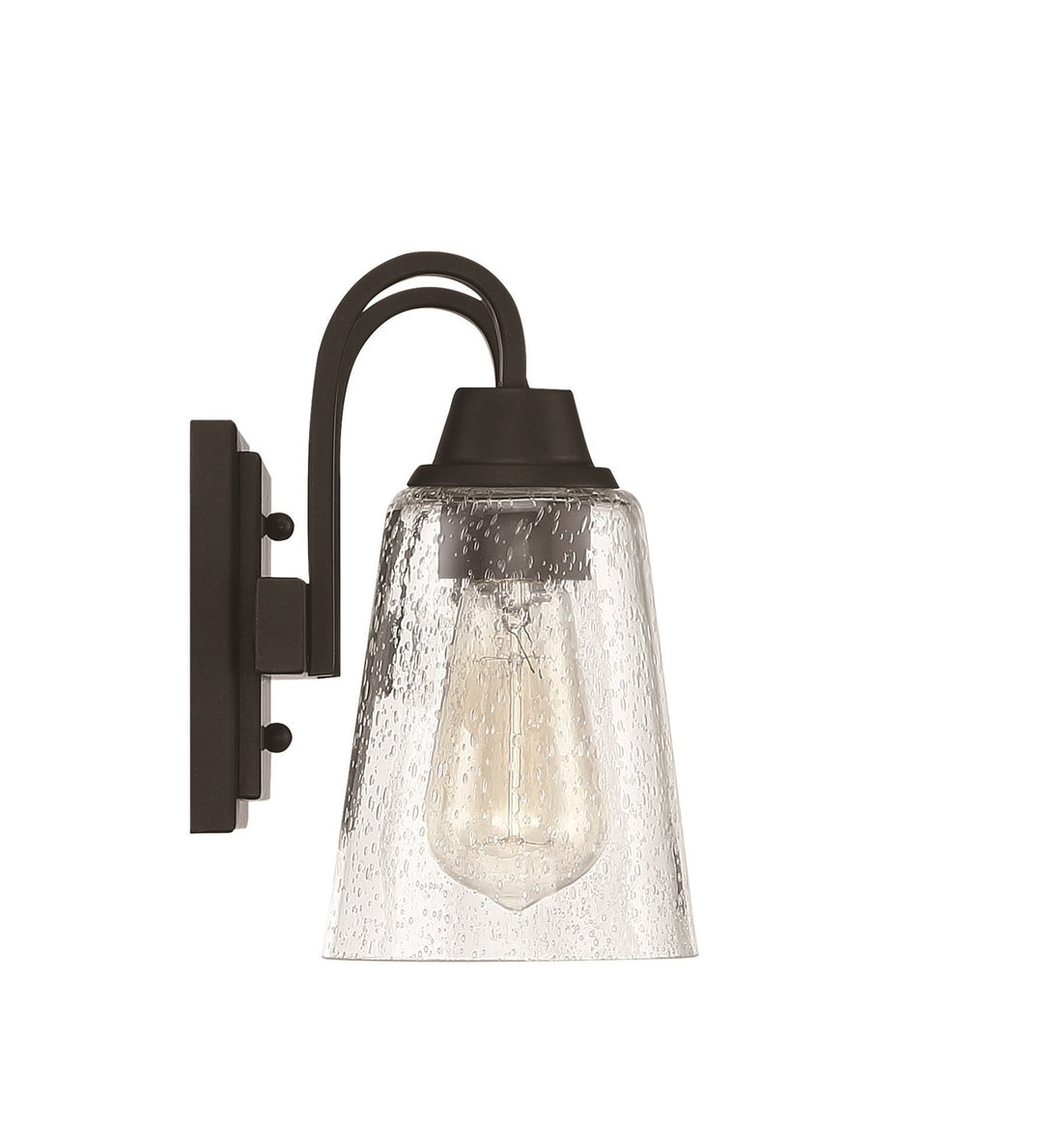 2 Light Vanity in Espresso (Clear Seeded Glass)