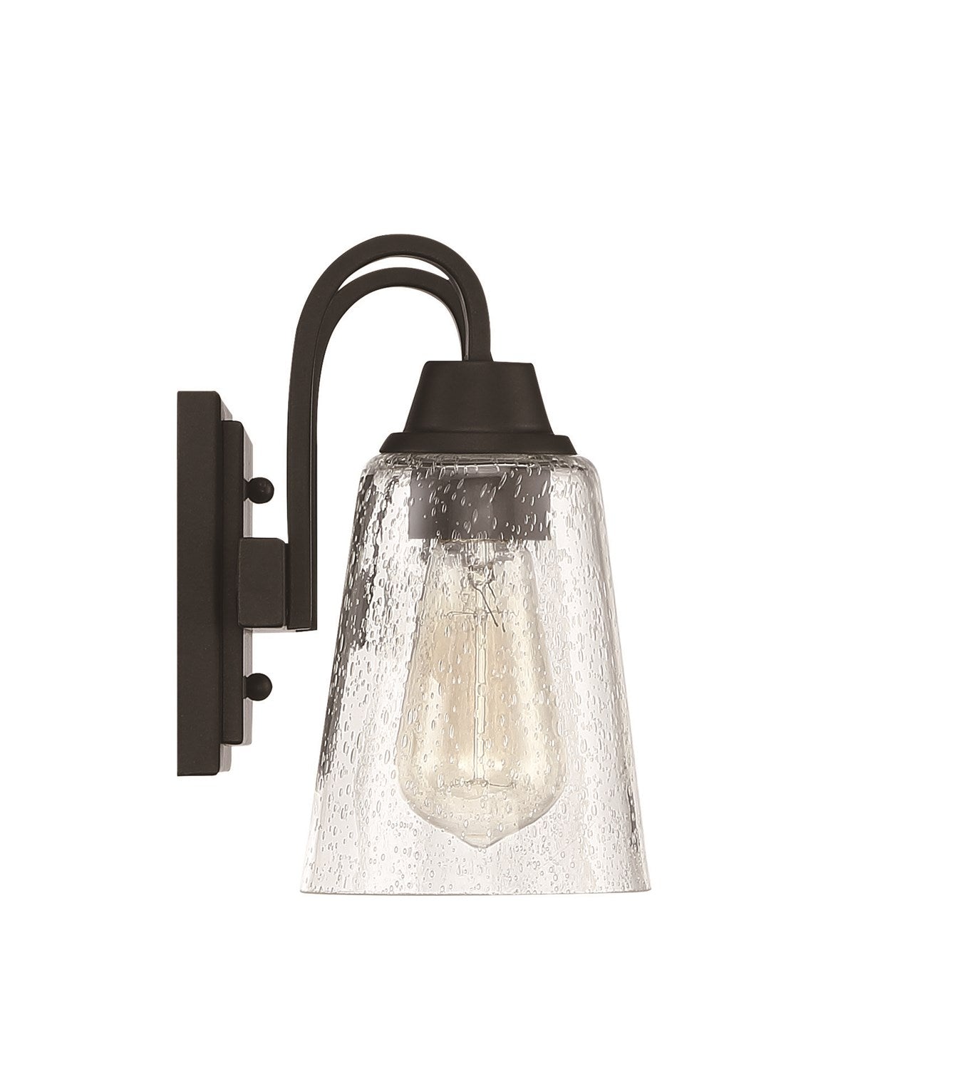 2 Light Vanity in Espresso (Clear Seeded Glass)