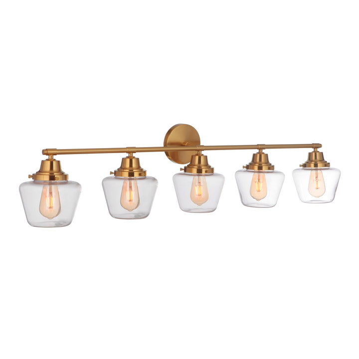 5 Light Vanity in Satin Brass