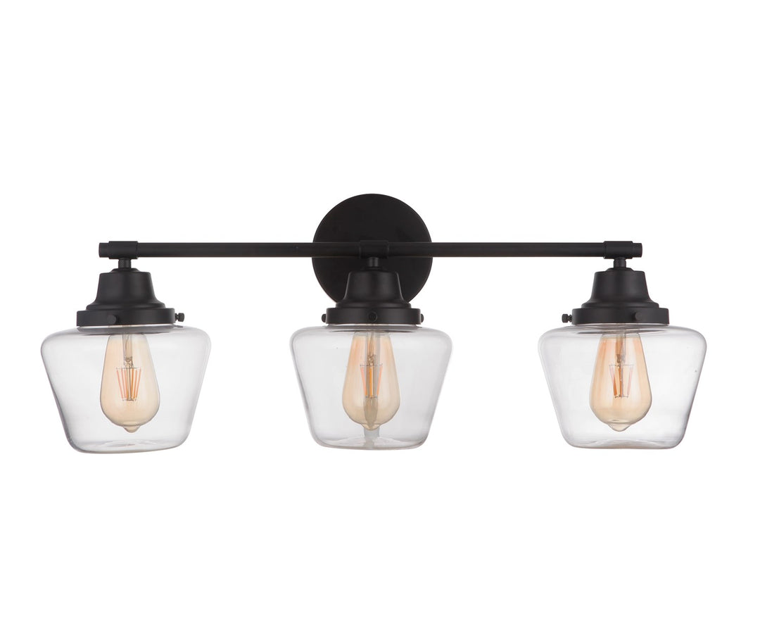 3 Light Vanity in Flat Black by Craftmade