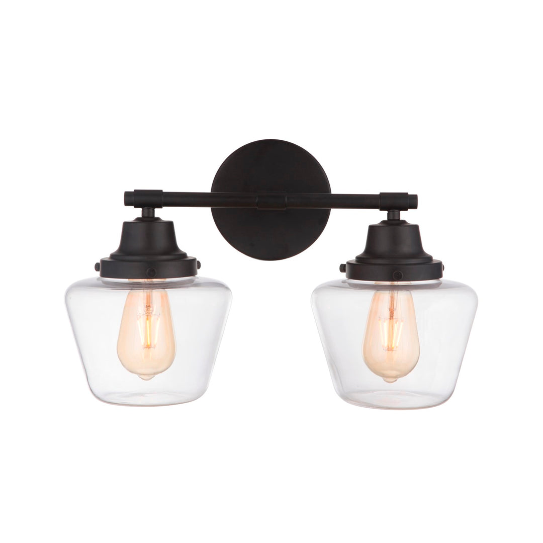2 Light Vanity in Flat Black