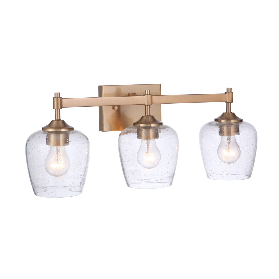 3 Light Vanity in Satin Brass