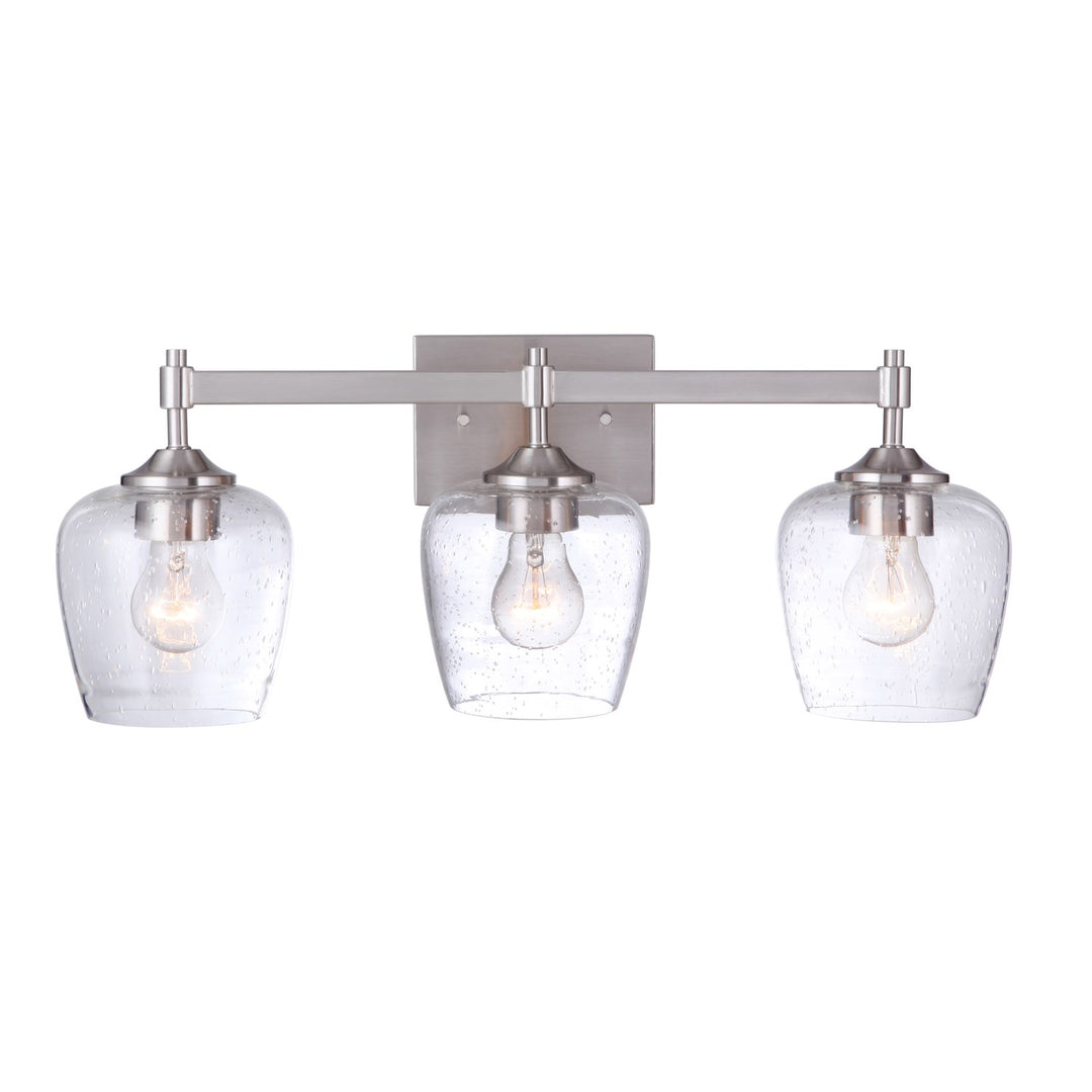 3 Light Vanity in Brushed Polished Nickel