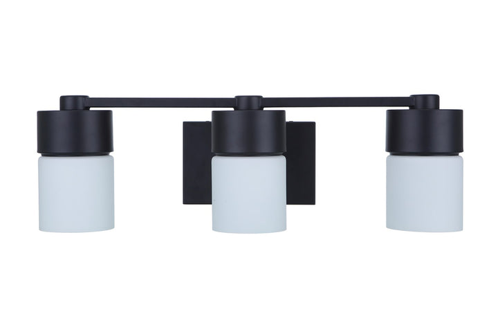 3 Light Vanity in Flat Black by Craftmade