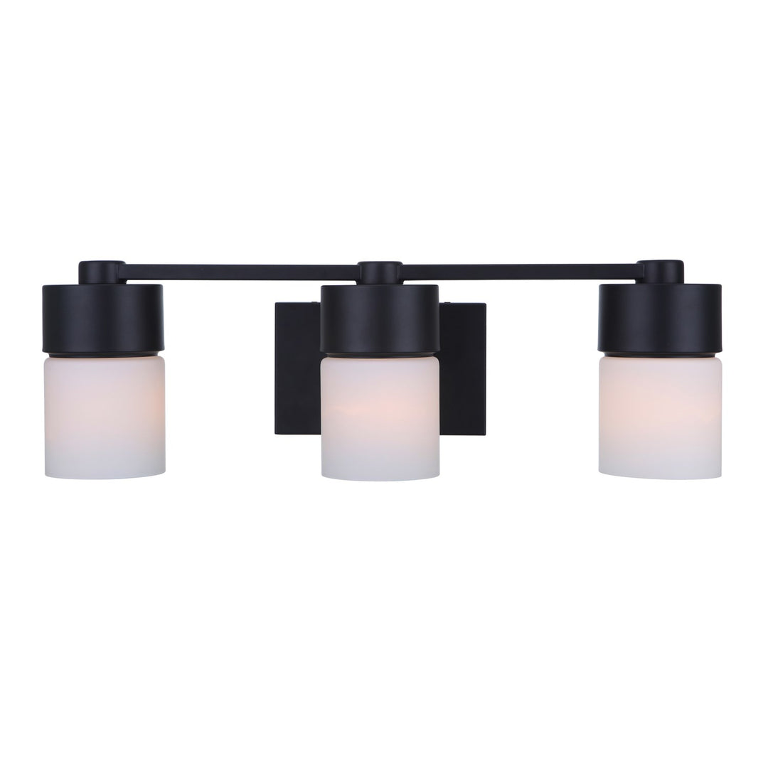 3 Light Vanity in Flat Black