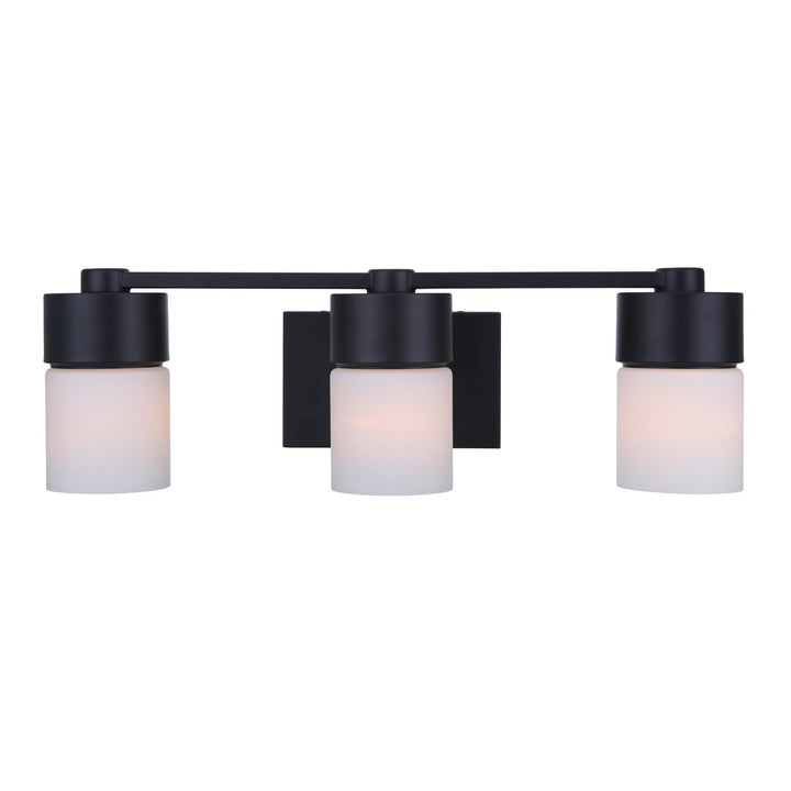 3 Light Vanity in Flat Black