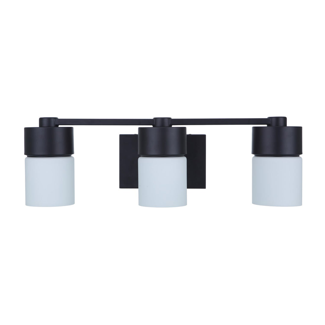 3 Light Vanity in Flat Black