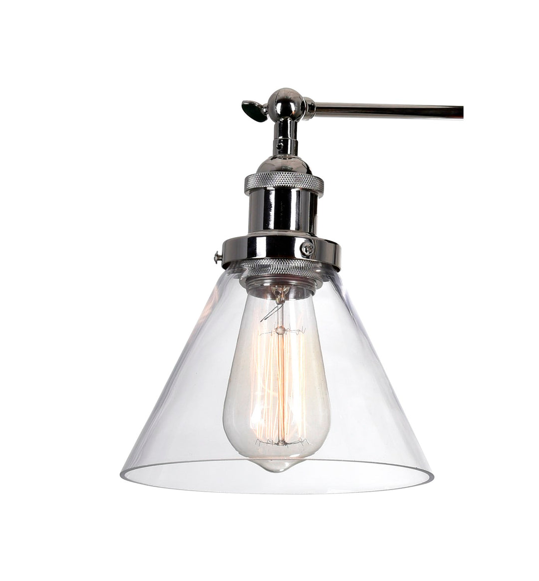 3 Light Wall Sconce With Polished Nickel Finish