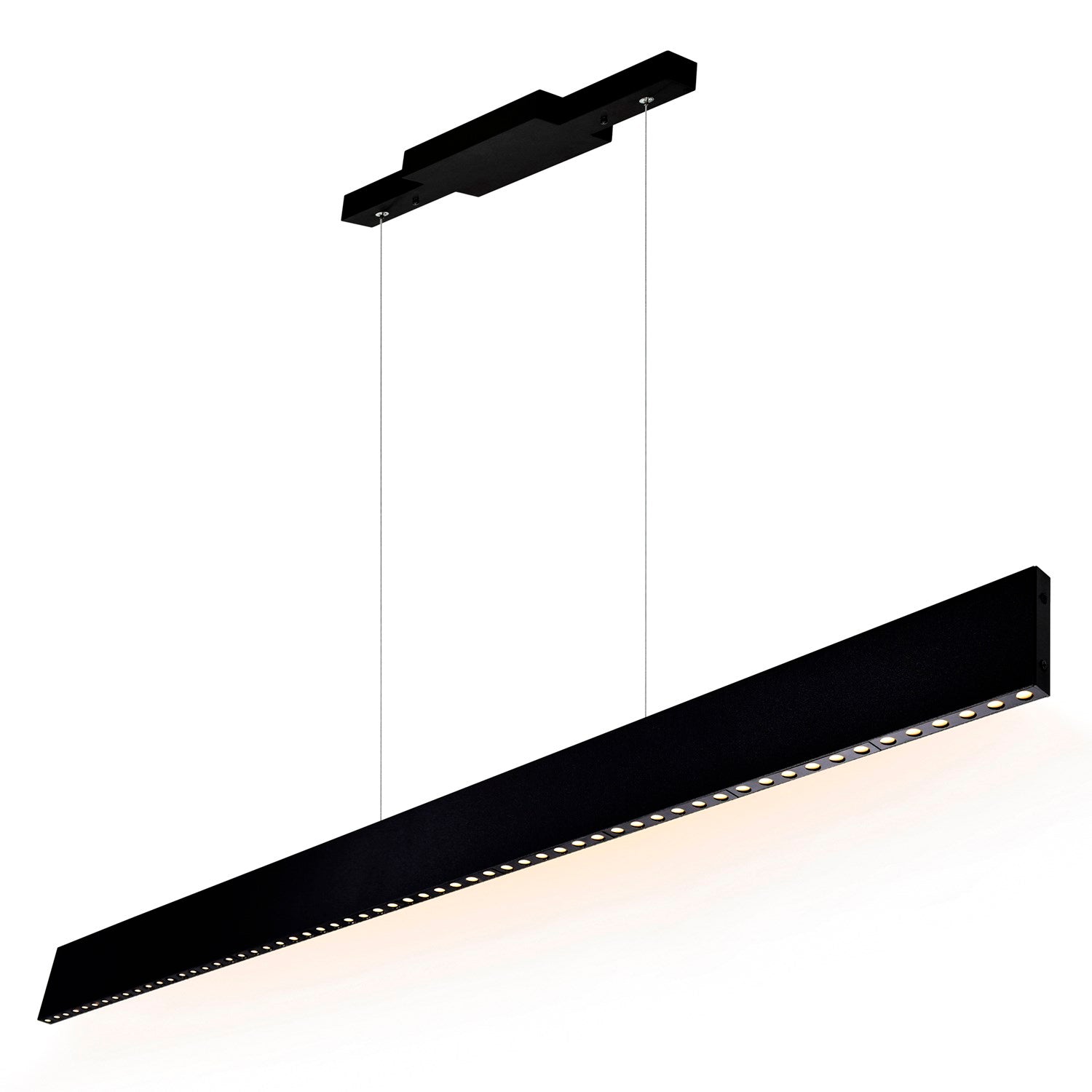 45 In Led Integrated Black Chandelier