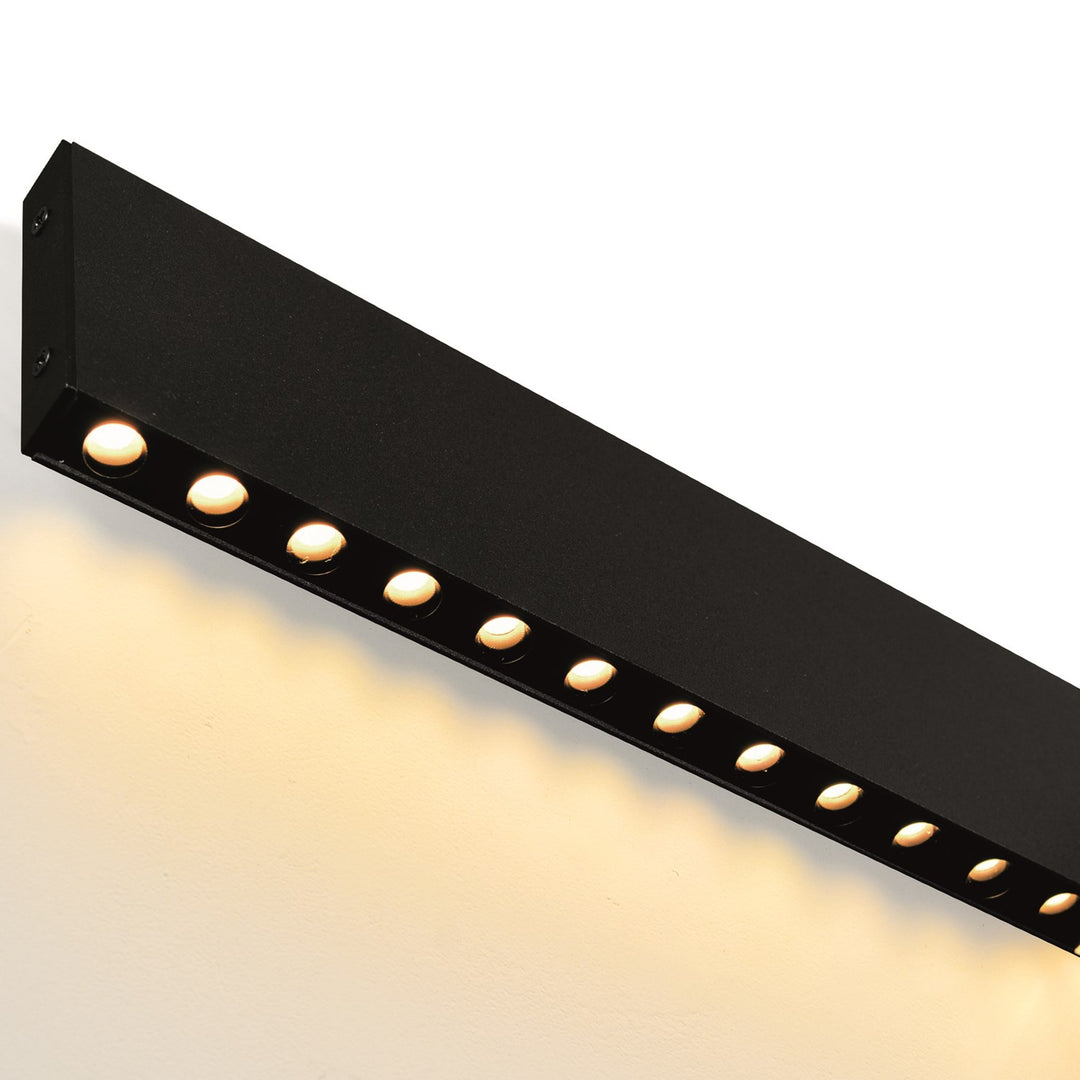 45 In Led Integrated Black Chandelier