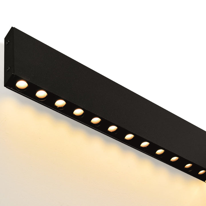 45 In Led Integrated Black Chandelier