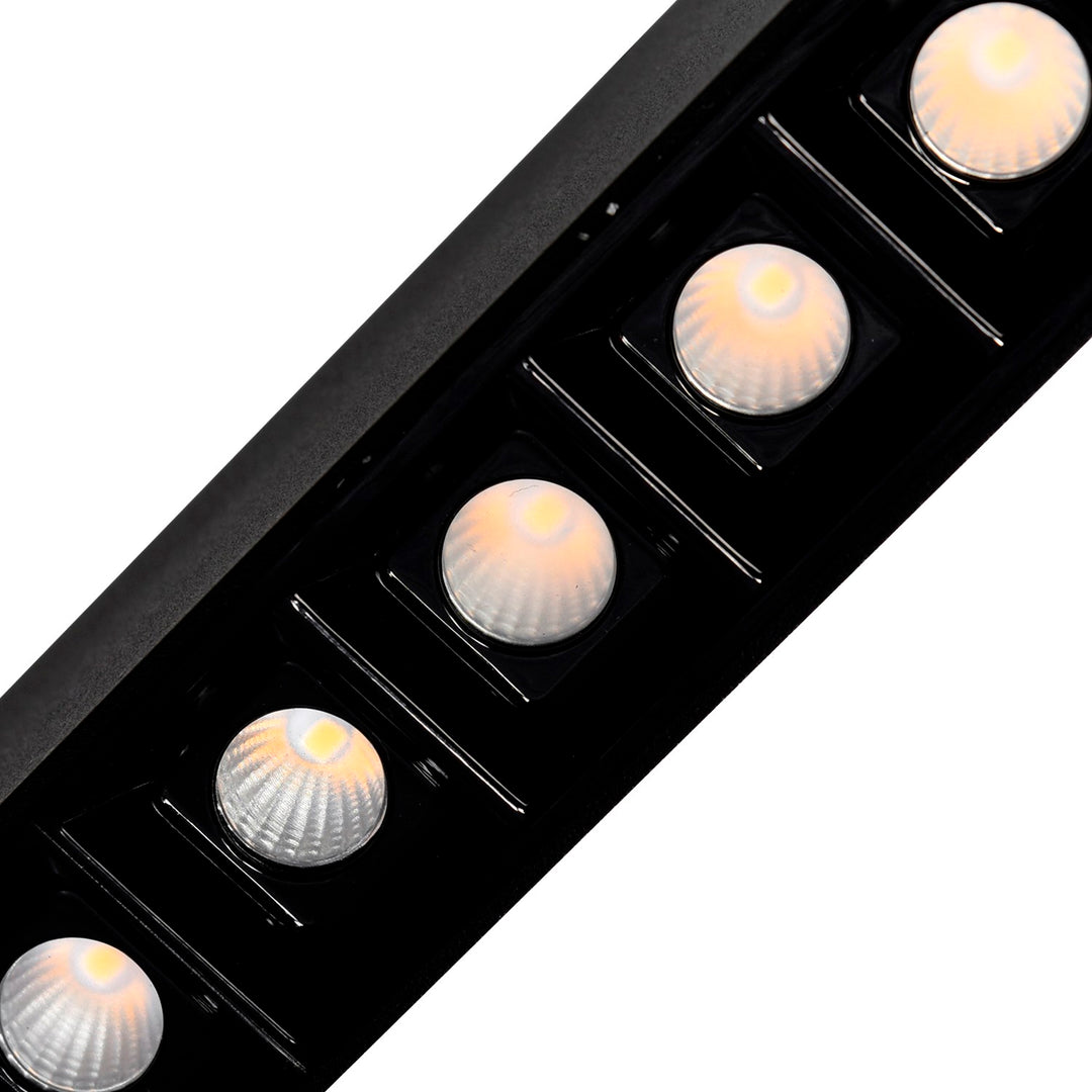 2 In Led Integrated Black Chandelier