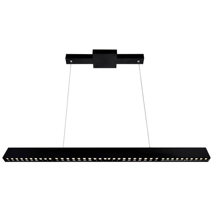 2 In Led Integrated Black Chandelier