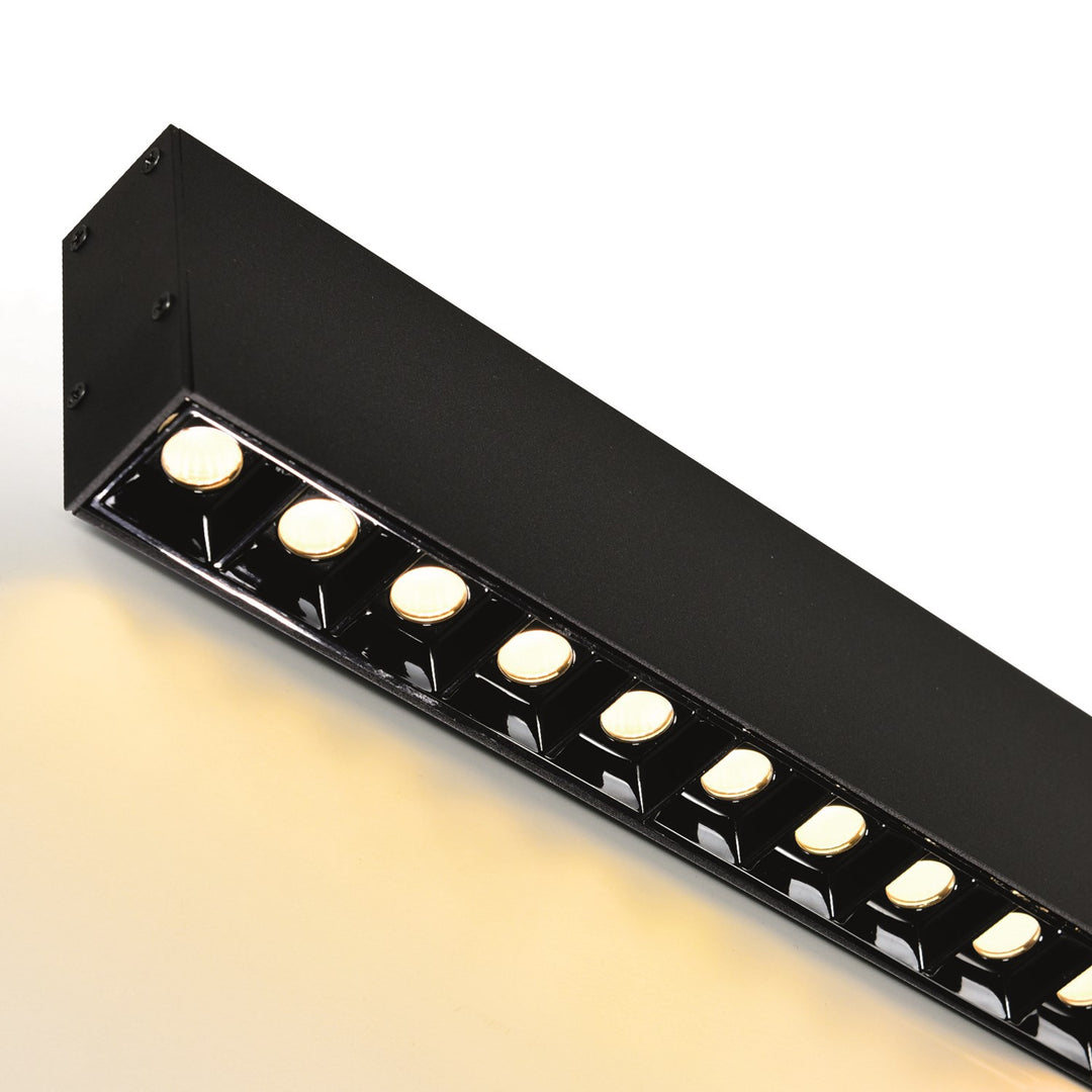 2 In Led Integrated Black Chandelier