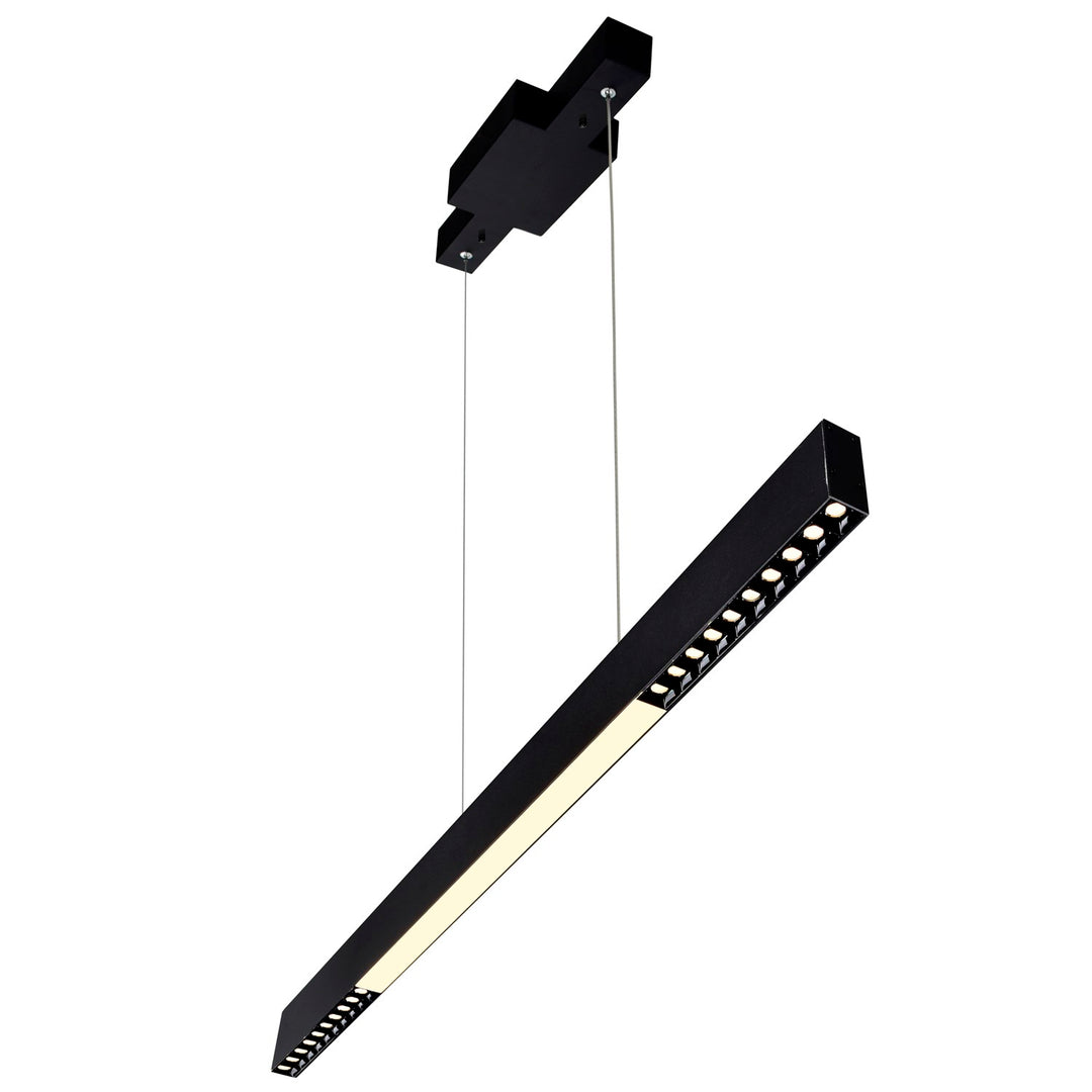 5 In Led Integrated Black Chandelier by CWI Lighting