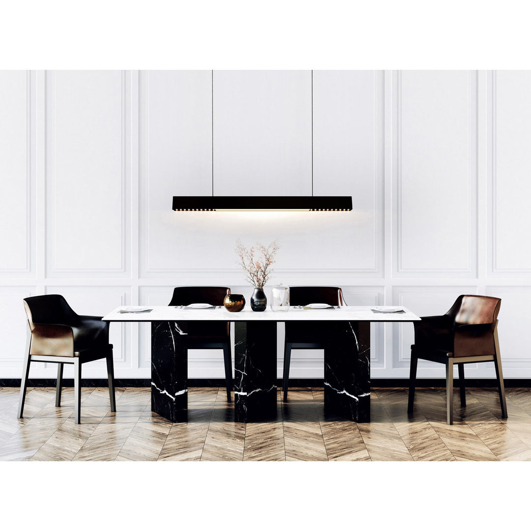5 In Led Integrated Black Chandelier