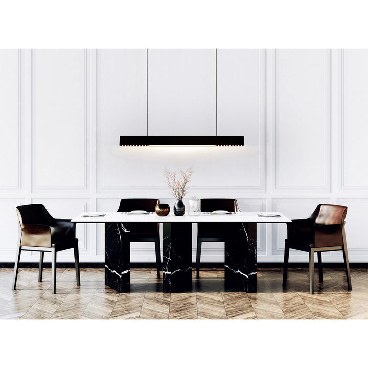 5 In Led Integrated Black Chandelier