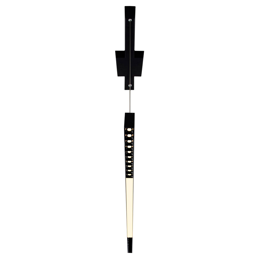 5 In Led Integrated Black Chandelier